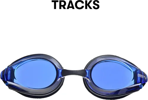 Vista 3 de Arena Tracks Gafas de natación unisex para adultos esenciales para carreras competitivas de natación, aprobadas por FINA, con lente antiniebla