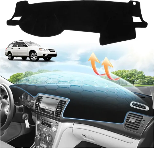 Vista 72 de CARTIST Cubierta negra para salpicadero para Toyota Solara 2004-2008, antideslizante, antirreflejo, protección UV, tapete interior de primera calidad