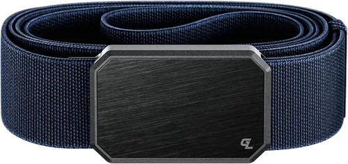 Vista 9 de Groove Life - Cinturón de nailon elástico para hombre con hebilla magnética de aluminio Gun Metal / Dark Earth