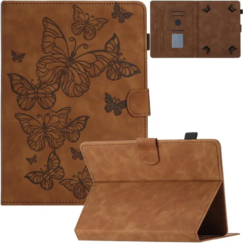Vista 8 de Funda universal para tablet de 9.0 a 10.5 pulgadas, ranuras para tarjetas con soporte para iPad 9.7/iPad 10.2/iPad 10.5/Galaxy Tab 3 10.1/Tab 4