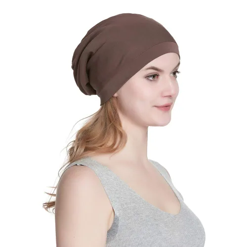 Vista 28 de Alnorm - Gorro con forro de satén y suave banda elástica para hombres y mujeres, talla única Se ajusta a la mayoría