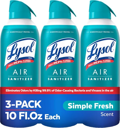 Vista 11 de Lysol Air - Desinfectante en aerosol con eliminador de olores para el hogar y la oficina, aerosol desinfectante, alternativa a ambientador, aroma a