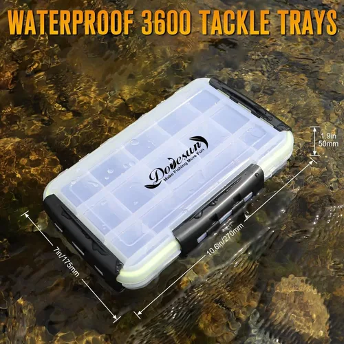 Vista 5 de Dovesun Mochila de pesca pequeña con cajas de aparejos, bolsa de pesca con parches bordados de bricolaje, bolsa de aparejos de regalo para hombres
