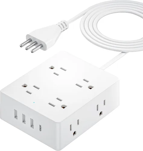 Vista 10 de Olcorife PD25W Mini adaptador de viaje, adaptador de corriente universal con 2 USB-C 1 USB-A, adaptador de enchufe internacional, esenciales