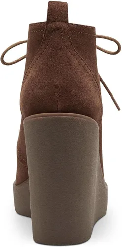 Vista 3 de Jessica Simpson Botines Mesila Sherpa con cordones y cuña para mujer