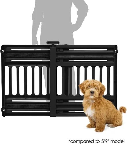 Vista 3 de IRIS USA Puerta para perros de 24"-39", barrera ajustable para mascotas para interiores, puerta para cachorros, perros pequeños, gatos, fácil