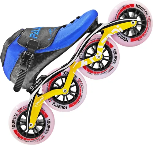 Vista 8 de Patines de velocidad profesionales en línea de fibra de carbono para mujeres y hombres, patines de patinaje de fitness al aire libre, ruedas