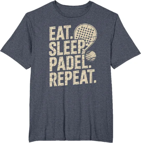 Vista 101 de Camiseta Eat Sleep Padel Repeat Padel Jugador de Tenis