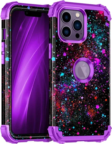 Vista 12 de Miqala Funda para iPhone 11 Pro Max, que brilla en la oscuridad, tres capas, resistente, a prueba de golpes, protección de cuerpo completo