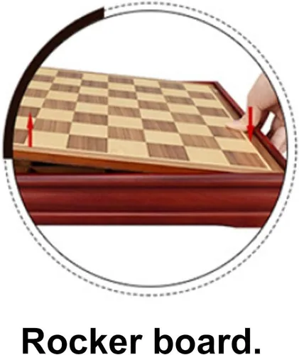 Vista 9 de Juego de ajedrez para adultos y niños, juego de ajedrez de madera y personajes, tablero de ajedrez plegable portátil, juego para adultos y niños