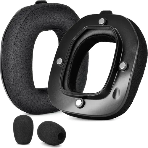 Vista 8 de Almohadillas para los oídos y espuma de micrófono A40 TR - Cojines de repuesto compatibles con auriculares Astro A40 TR, almohadillas