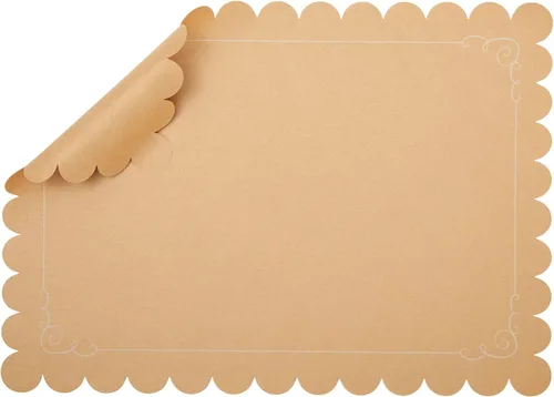 Vista 5 de Juvale Manteles individuales de papel festoneado, prácticos manteles individuales desechables, elegantes ajustes de mesa, cargadores de papel