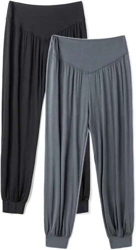Vista 61 de Pantalones de algodón modal para mujer de AvaCostume, pantalones suaves para practicar yoga o deportes.