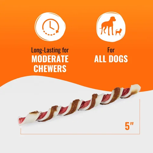 Vista 3 de GOOD 'N' FUN Giros de triple sabor con masticables Bully, golosinas para perros con alto contenido de proteínas para todos los perros adultos
