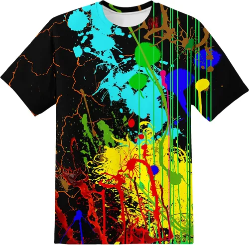 Vista 7 de Camiseta de manga corta con estampado 3D para niños y niñas de 6 a 16 años Bcm45-blanco