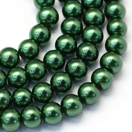 Vista 7 de KISSITTY 105 unids/hebra Burly Wood Satin Luster Glass Round Pearl Spacer Bead Loose Beads 0.315 in para bricolaje joyería artesanía 31.4