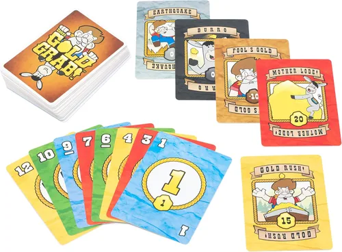 Vista 2 de Zeke's Gold Grab! El galardonado juego de cartas de diversión familiar Juego de cartas para niños, adolescentes, adultos y noche de juego familiar