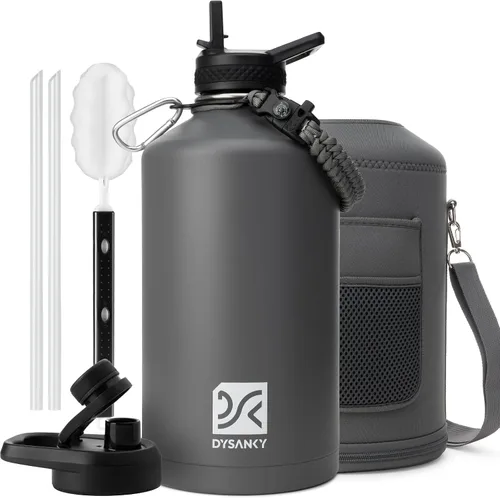 Vista 98 de DYSANKY Botella de agua aislada de 32 onzas, metal al vacío de acero inoxidable grueso, jarra de agua deportiva portátil para gimnasio y senderismo