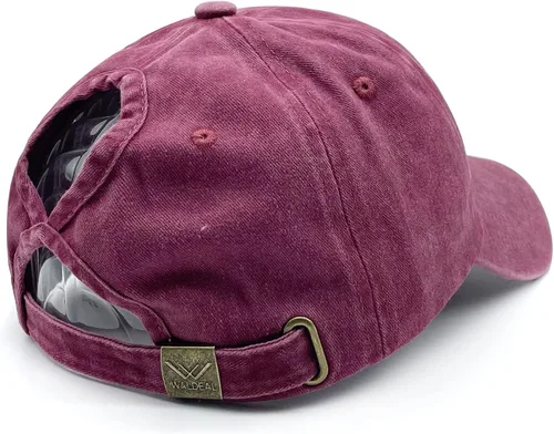 Vista 6 de Waldeal Gorra de béisbol bordada para mujer, diseño de cola de caballo ajustable
