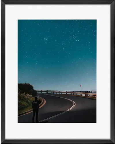 Vista 44 de Frametory, Portarretratos de aluminio negro de 6 x 8 pulgadas, juego de 1, ideal para mostrar fotos de 5 x 7 con paspartú o 6 x 8 sin paspartú