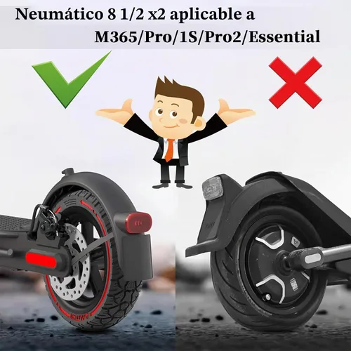 Vista 3 de Neumáticos sólidos para scooter de 8.5 pulgadas, 2 piezas de ruedas de repuesto para scooter eléctrico de 8.5 x 2.0 (230 x 50), neumáticos sólidos