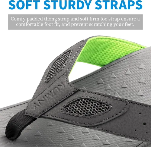 Vista 3 de Sandalias ortopédicas para hombre con soporte de arco para fascitis plantar, pies planos, para interiores y exteriores, sandalias de playa