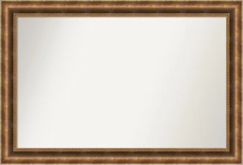 Vista 595 de Amanti Art Espejo de pared personalizado no biselado (25 x 25 pulgadas), marco de bronce acentuado, varios tamaños personalizados, espejo de baño