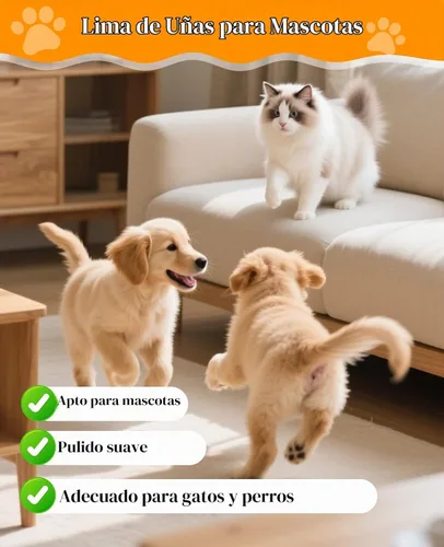 Vista 6 de Lima de uñas para perro, 2 piezas de madera suave de fácil agarre para mascotas limadora de uñas para gatos y perros