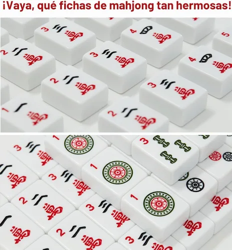Vista 2 de 166 azulejos Mahjong American Basic de 1.2 pulgadas solo con bolsa Verde