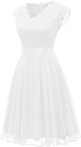 Vista 104 de Dressystar - Vestido de dama de honor, sin mangas, con cuello en V, para fiesta de boda