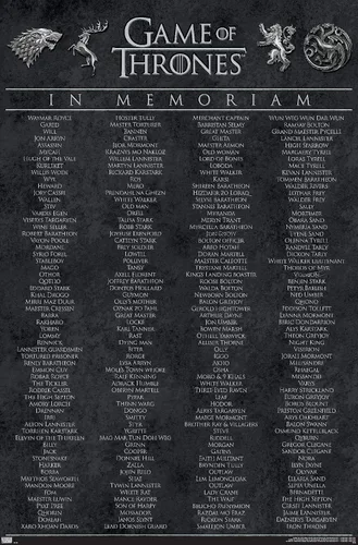 Vista 11 de Póster de pared de Juego de Tronos en memoria, 22.4 pulgadas de largo x 14.7 W, versión enmarcada de madera de granero Versión enmarcada Barnwood