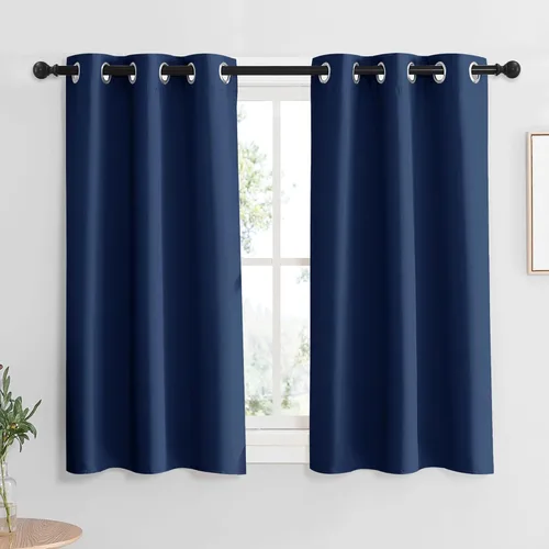 Vista 141 de RYB HOME - Cortinas para armario de 36 pulgadas, cortinas para oscurecer la habitación con ojales resistentes a la oxidación, cortinas de Aqua