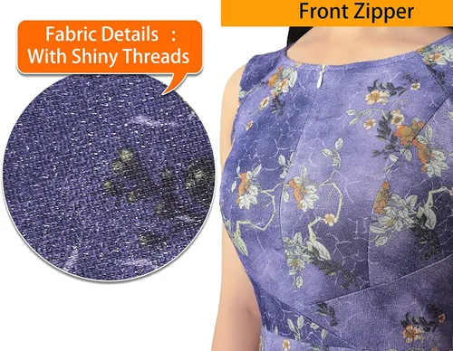 Vista 6 de VFSHOW - Vestido tubo con cremallera frontal para mujer diseño con retazos de encaje para cóctel trabajo negocios fiesta