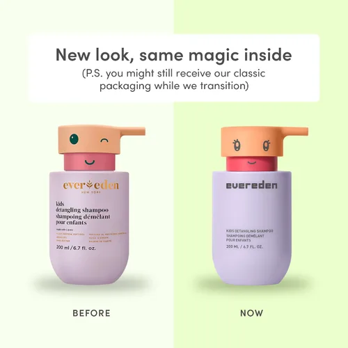 Vista 2 de Evereden Happy Hair Duo - Juego de champú y acondicionador para niños, limpio, vegano y sin desgarros, desenreda, fortalece y suaviza todo
