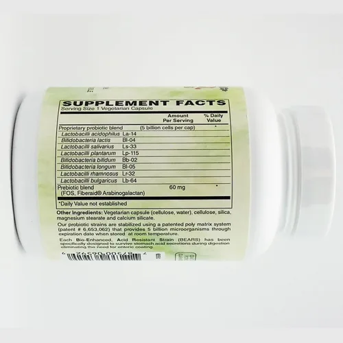 Vista 2 de Holly Hill Health Foods, Suprema Dophilus, 120 Cápsulas Vegetarianas