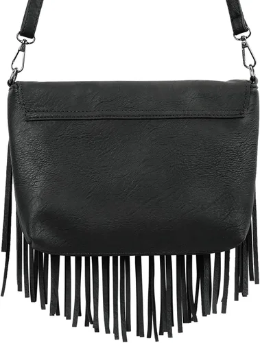 Vista 7 de HDE - Bolso de piel sintética para mujer, diseño de flecos