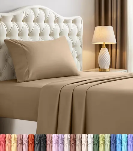 Vista 12 de Utopia Bedding - Juego de sábanas de microfibra cepillada, resistente al encogimiento y a la decoloración, de fácil cuidado, 3 piezas, tamaño Beige