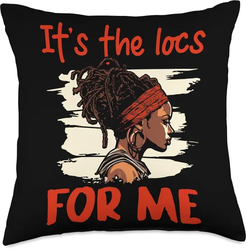 Vista 4 de Locs Afro Dreadlocks Love Natural Beauty Hair It's the Locs for Me Afro Hair - Almohada negra americana africana, 16 x 16 pulgadas, multicolor