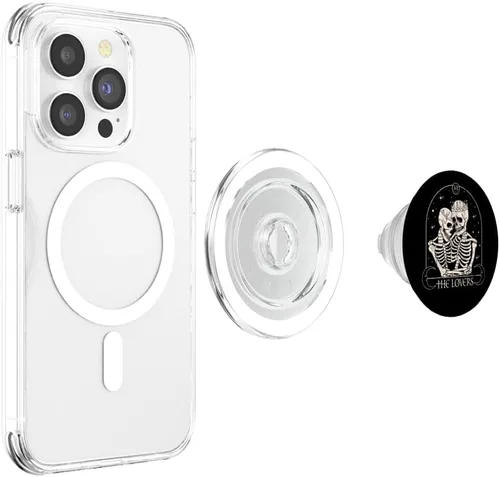 Vista 4 de The Lovers - Tarjeta de tarot esqueleto para el día de San Valentín, Halloween, PopSockets MagSafe PopGrip para iPhone