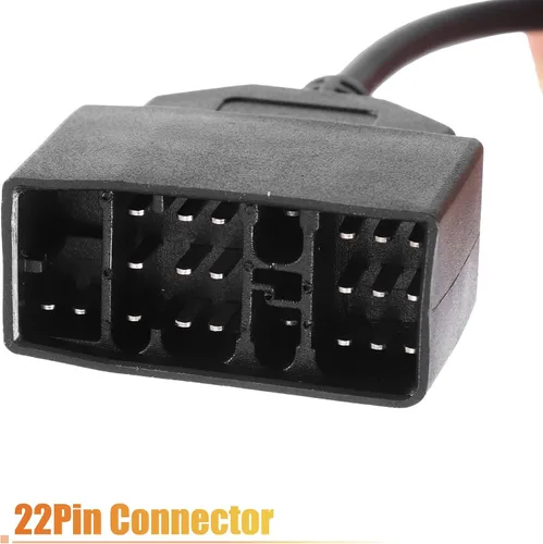 Vista 4 de X AUTOHAUX OBD1 22-Pin a OBD2 16-Pin Herramienta de diagnóstico Adaptador Cable conector para Toyota