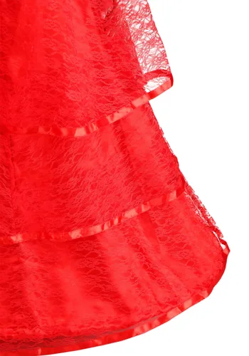Vista 6 de Vestido de novia gótico rojo Multicolor