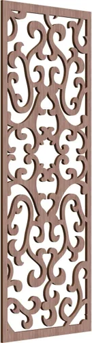 Vista 47 de 9 3/8 pulgadas de ancho x 24 3/8 pulgadas de alto x 1/4 de alto Smithfield paneles de pared de madera con calado, abedul