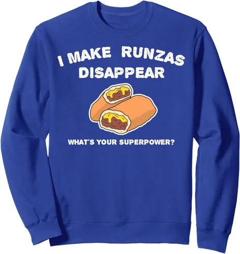 Vista 3 de Sudadera divertida Superpower Nebraska Sandwich Runza, Negro