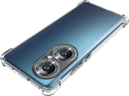 Vista 4 de USTIYA Funda para Huawei P50 Pro Clear TPU Cuatro Esquinas Cubierta Protectora Transparente Suave Funda