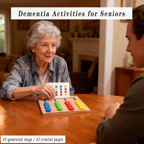 Vista 2 de Juegos de demencia y juegos de actividades para personas mayores, rompecabezas de madera, regalos para mantener a los adultos mayores cognitivos