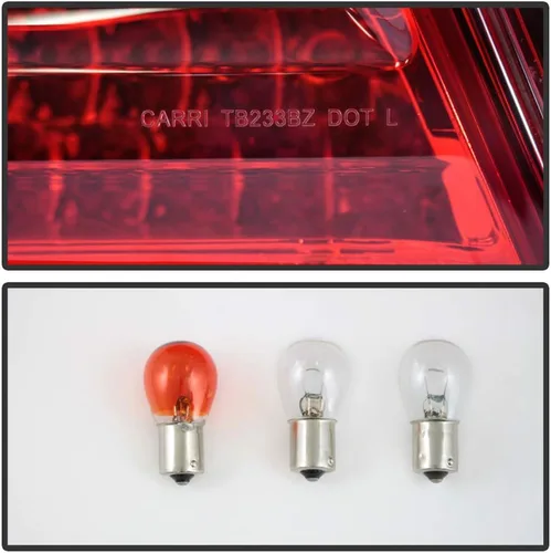 Vista 7 de ACANII - Para 1996-2002 Mercede-Benz W210 E300 E320 E430 E55 Luces traseras LED transparentes rojas Juego de lámparas de freno izquierda y derecha
