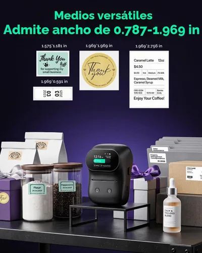 Vista 6 de Phomemo Etiquetadora M20Pro con pantalla táctil, detección automática