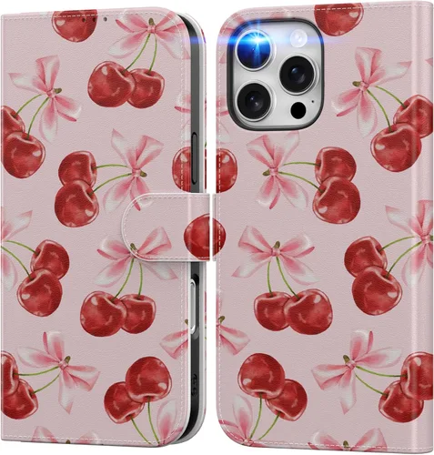 Vista 107 de DEENAKIN Funda tipo cartera para iPhone 15 con tarjetero + clip para efectivo, bloqueo RFID, protección contra caídas de grado militar y obras