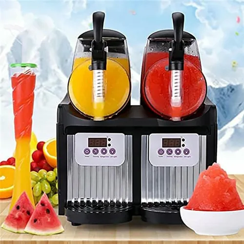 Vista 3 de Máquina comercial del aguanieve del hielo, Máquina del fabricante del hielo Slushy, máquina congelada de la bebida de Margarita del batido del jugo