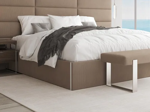 Vista 18 de VANT Cama de plataforma tapizada, tamaño Queen, color beige Boucle, marco de cama de fácil montaje, no necesita somier, base para un apoyo óptimo